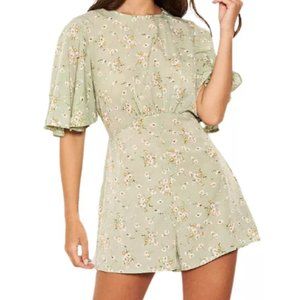 AX Paris Floral Print Mint Romper